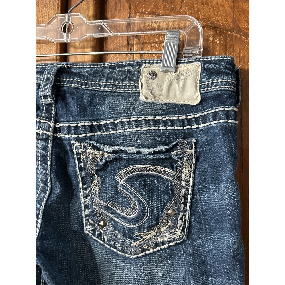 Silver Jeans Co. Y2K Jeans Blue Denim Suki LOW Straight Sz 29 29x32‎
